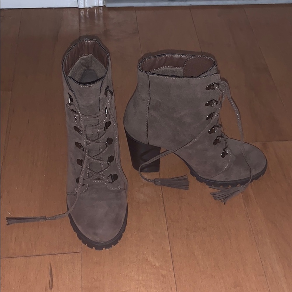 High heel booties